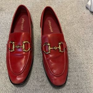 Jeffrey Campbell Velviteen Bit Loafer - Red